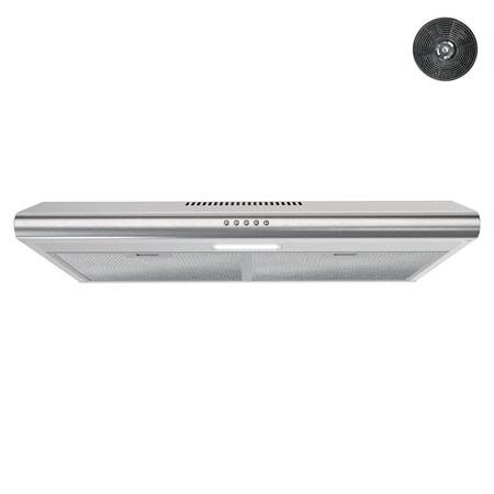 Streamline 30 in. Giovanni Convertible Undermount 80 CFM Range Hood in Brushed Stainless Steel T-3367-1-CL